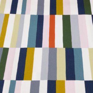 Stoff Kokka Canvas Border Striche grün-blau-orange