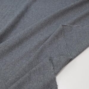 Stoff Plain Twill Flanell dunkelgrau meliert