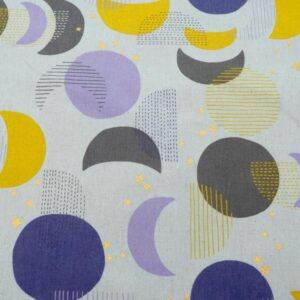 Stoff BW Canvas Trèfle Vollmond Kokka