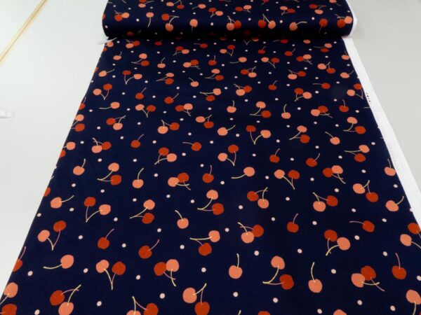 Stoff Canvas Black Kawaii - Kirschen – Bild 3