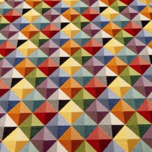Stoff Gobeline Dreiecke multicolor