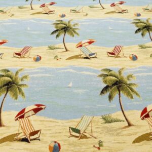 Stoff Gobeline Strandleben