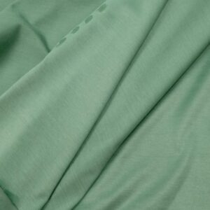 Stoff Jersey Interlock fein & glänzend salbeigrün