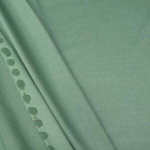 Stoff Jersey Interlock fein & glänzend salbeigrün