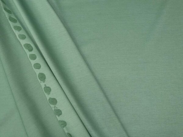 Stoff Jersey Interlock fein & glänzend salbeigrün
