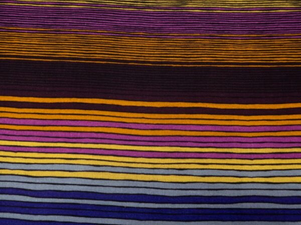 Stoff Schurwolle Twill Lollipop violett-senfgelb-orange – Bild 2