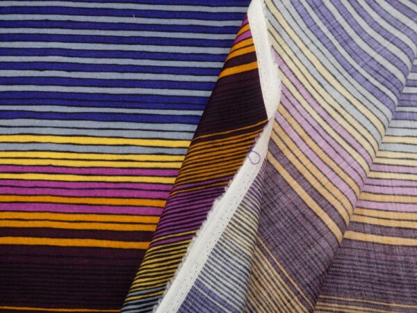 Stoff Schurwolle Twill Lollipop violett-senfgelb-orange – Bild 3