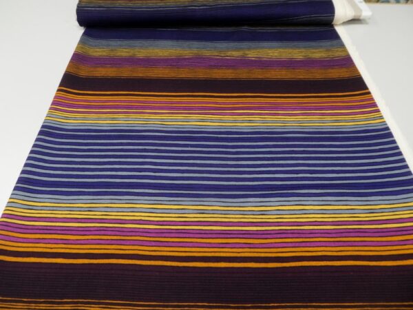Stoff Schurwolle Twill Lollipop violett-senfgelb-orange – Bild 4