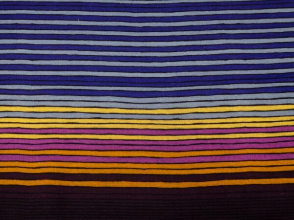 Stoff Schurwolle Twill Lollipop violett-senfgelb-orange