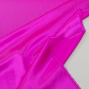 Stoff Seidensatin Olga neonpink