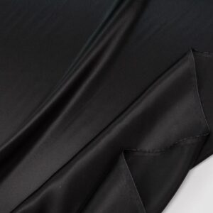 Stoff Seidensatin Olga schwarz