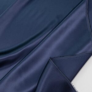 Stoff Seidensatin Olga Nachtblau