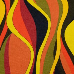 Stoff Romanitjersey Fico d India Wellen grün-gelb-rot