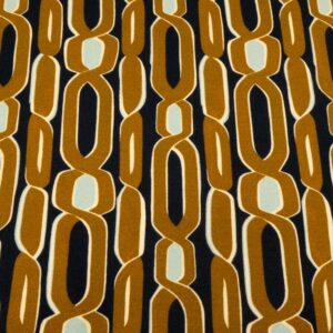 Stoff Romanitjersey Fico d India Ketten klein braun-blau-schwarz