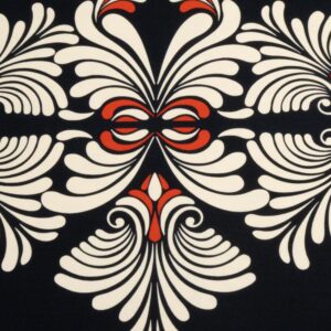 Stoff Romanitjersey Fico d India FOLKLORE schwarz-rot-hellbeige - Rapport 135cm