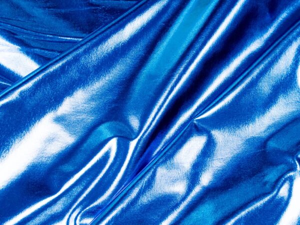Stoff Metallic Elasthan Folienjersey türkis