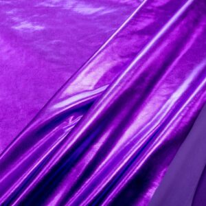 Stoff Metallic Elasthan Folienjersey violett