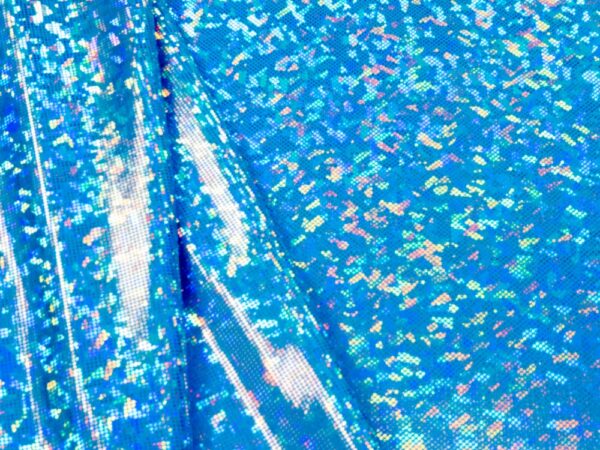 Stoff Lycra Honey  türkis Hologramm