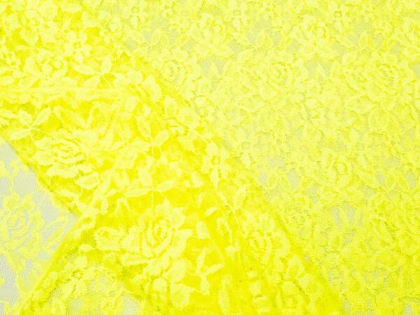 Stoff Pizzo elast. Gemini Pezze neon Spitze – Bild 2
