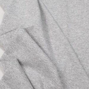 Stoff Baumwolljersey Elide aufgeraut hellgrau meliert