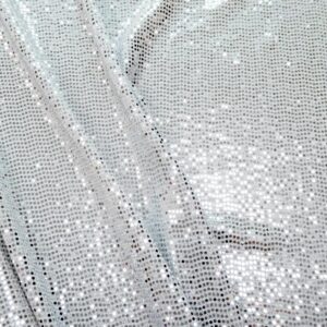 Stoff Paillettes Elast. Ginger silber