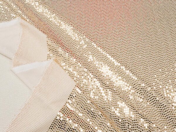 Stoff Paillettes Elastica Ginger Oro Gold – Bild 2