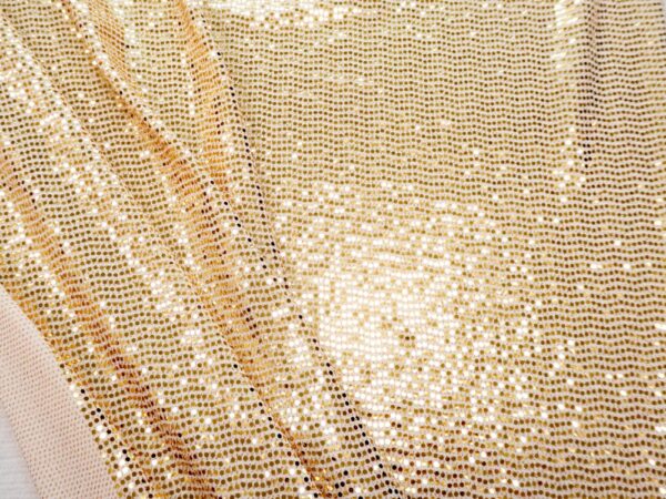 Stoff Paillettes Elastica Ginger Oro Gold