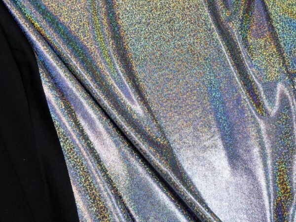 Stoff Licra sugar schwarz-silber-hologramm – Bild 2