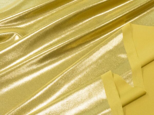 Stoff Lycra shiny Honey gold – Bild 2