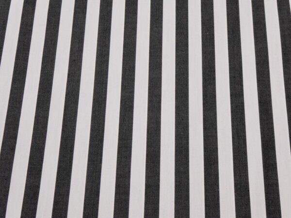 Stoff Popeline Banbury Stripes black white