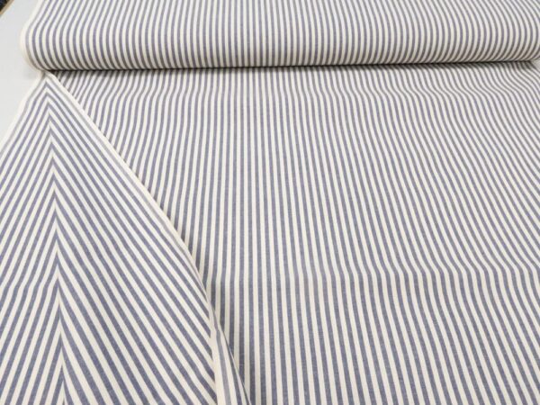 Stoff Tov. Tirolo Streifen 5mm creme-blau – Bild 3