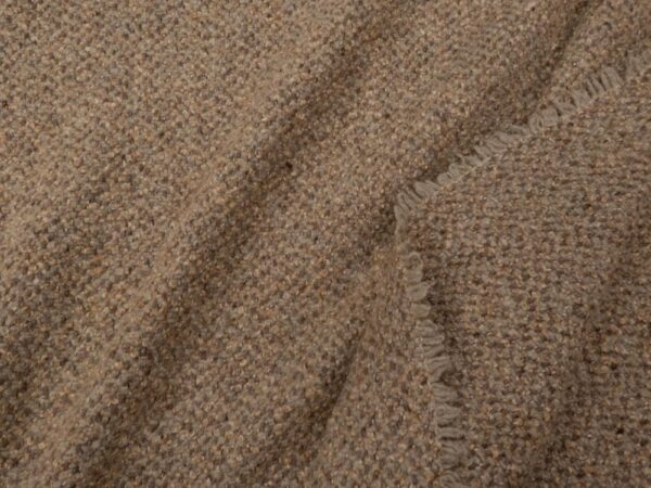 Stoff Kaschmir Fantasieboucle Braungrau R.Lauren