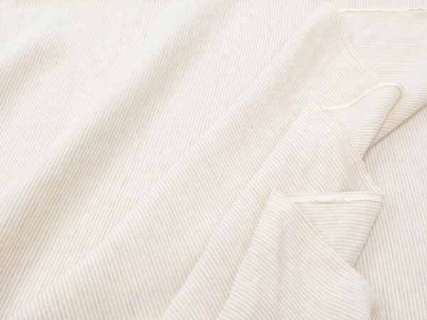 Stoff Leinen Streifen 2mm  beige-ecru – Bild 2