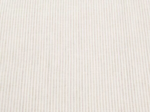 Stoff Leinen Streifen 2mm  beige-ecru