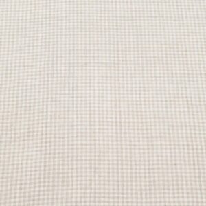 Stoff Leinen Vichy XXS 2mm dunkelbeige-ecru