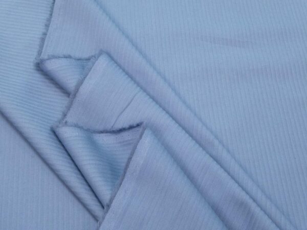 Stoff Baumwolle Streifen Fischgrat ton in ton Blue Shadow – Bild 2