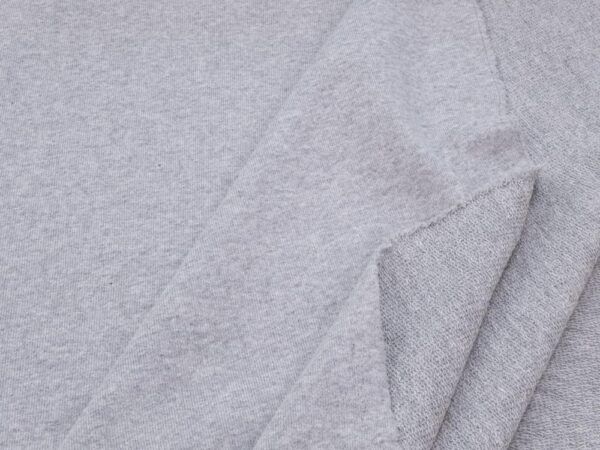 Stoff French Terry Sweat XXL hellgrau meliert – Bild 2