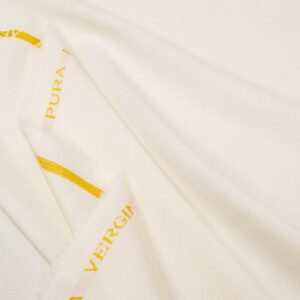 Stoff Wolle Leinenbindung Antique White