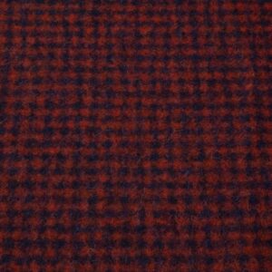 Stoff Schurwolle-Kaschmirvelours doppellagig Karo blau-rot