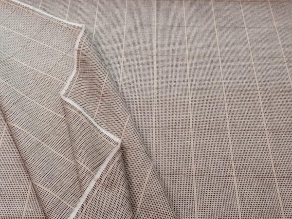 Stoff Wolle Italien Karo 1930 beige in beige – Bild 2