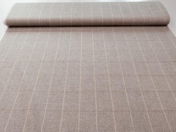 Stoff Wolle Italien Karo 1930 beige in beige – Bild 3