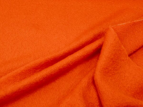 Stoff Wolle Alpaca Schurwolle Fake Fur orange – Bild 2