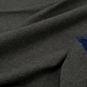 Stoff Wolle-BW Twill Doubleface supersoft blau-grau