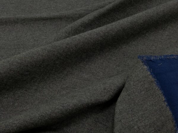 Stoff Wolle-BW Twill Doubleface supersoft blau-grau