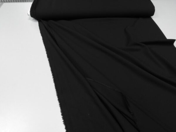 Stoff Viskose-Wolle Gabardine YURI schwarz – Bild 2