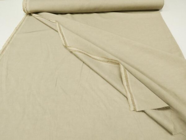 Stoff Viskose-Leinen dunkelbeige – Bild 2