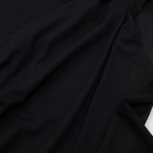 Stoff Wollejersey schwarz Lyria