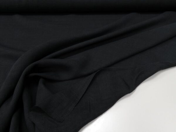 Stoff Lyria-Leinen  flammé schwarz soft & heavy – Bild 2