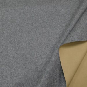 Stoff Doppelgewebe Wolle-Baumwolle heavy & strong beige-grau meliert