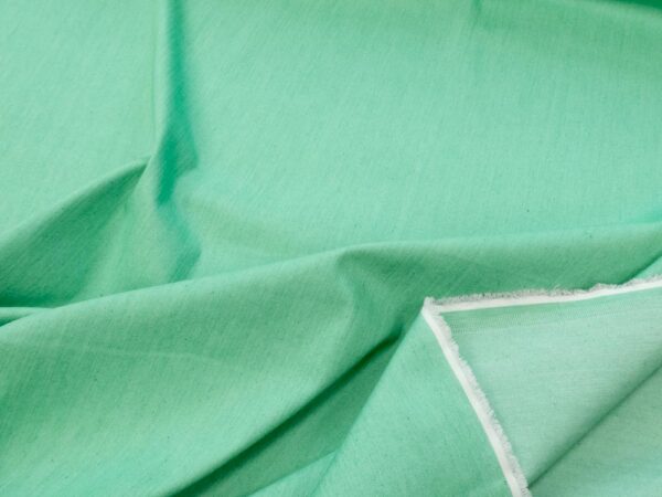 Stoff Denim ital. Mint Leaf melange – Bild 2
